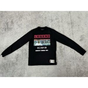 Spike Lee 40 Acres And A Mule T-Shirt Mens S Filmworks Defend Brooklyn L/S Black